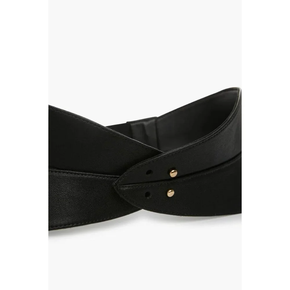 Raina Gaga Belt in Black Small/Medium New Womens Thick Leather wrap